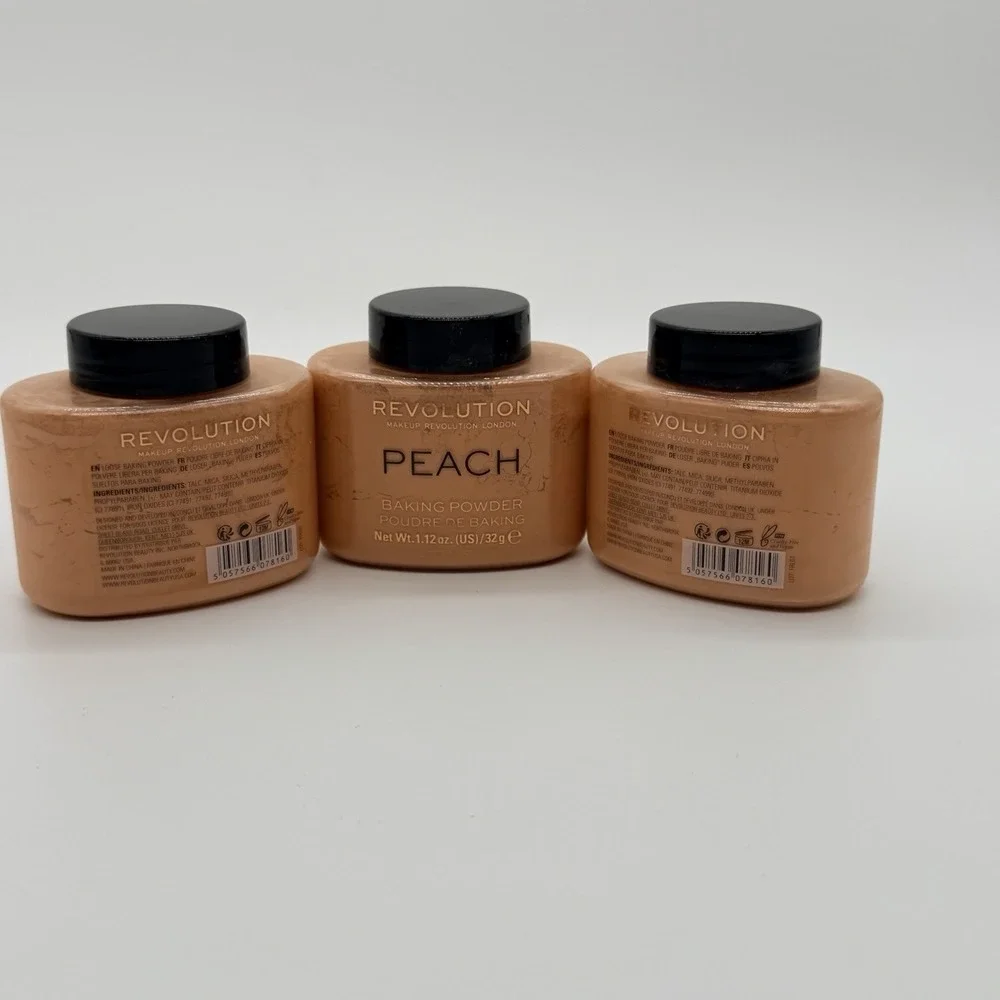 Revolution Baking Powder Peach 1.12 oz / 32g 3 Pack New